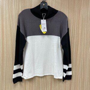 NWT Xieerduo Gray Colorblock Sweater Size Small